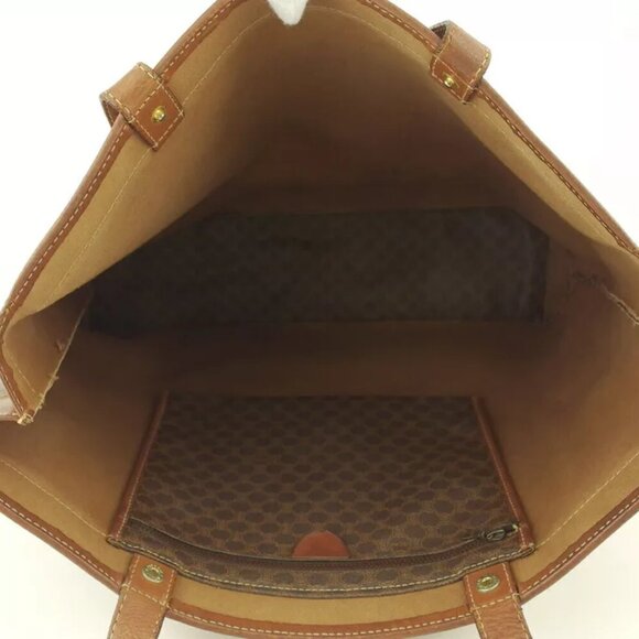 CELINE Tote Bag Macadam Beige PVC x Leather Authentic USED - Picture 6 of 10